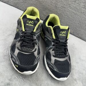 Ryka Influence Training Shoes Womens 9 Black Lime Green Good‎ Cross Trainers